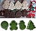 Christmas Themed Cookie Cutter Embossing Mold Set By Garloy(4 Pack),Cute Cookies Cake Topper Sugar Craft Chocolate Decorating Plunger Cutter Mold,Spring-loaded Handle(Colors May Vary)