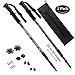 Walking Stick Trekking Poles Hiking Telescoping Ultra Strong Alpenstocks Anti Shock Mountaineering Trail（Single or Pair ） (BLACK)