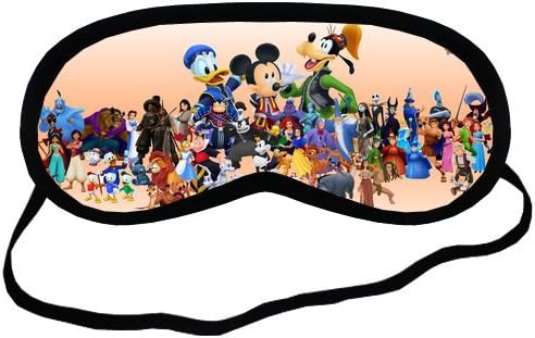 Custom Cartoon Disney Sleeping Mask, Comfortable Soft Cotton Sleeping Aids Eye Mask Cover Travel &amp; Work Rest