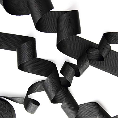 JIAKAI 1.5 Inch Wide 10 Yards Nylon Heavy Duty Webbing Strapï¼ŒPolypropylene Heavy Straps for Bags, Hammocks, Outdoor Climbing and DIY Making Luggage Strap, Pet Collar, Backpack Repairingï¼ˆBlackï¼‰