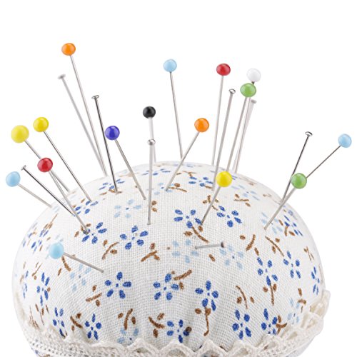 Sewing Pins And Dressmaker Pins,250PCS Stainless Steel Quilting Pins +250PCS Multi-color Glass Ball Head Straight Pins With A Tin Package And 1 PCS Pin Cushion. - Thumbnail 6