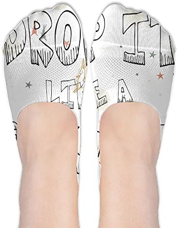 Drop It Like A Squat Women No Show Sock Non Slip Boat Stockings