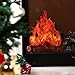Boao 3 Sets Fake Fire Fake Flame Prop Camping Decoration 3D Cardboard Campfire Centerpiece Artificial Flames Campfire Party Decoration for Camp Bachelorette Party Supplies(Red Orange)
