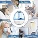 Anypro Cool Mist Humidifier, Ultrasonic Super Quiet Air Diffuser with Silver ion Antibacterial Agent, 3 Time Settings High/Low Control and Night Light Ideal for Baby Bedroom, 0.5 Gallon, Blue