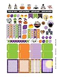 Halloween Sampler Monthly Planner Stickers Labels Compatible with Erin Condren Vertical Life Planner