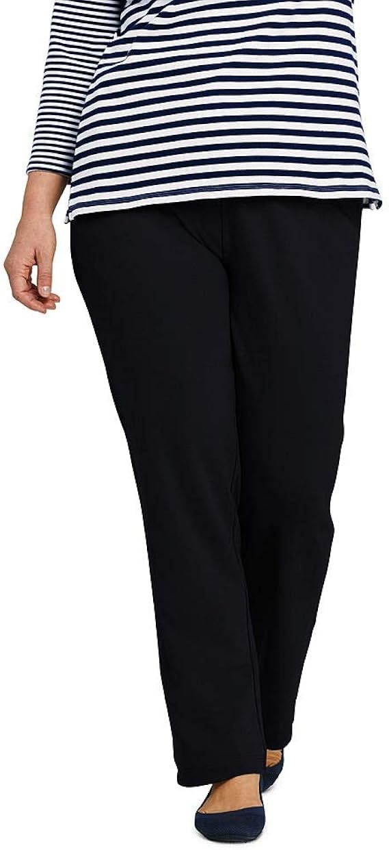 Lands' End Women's Plus Size Petite Sport Knit Pants, 1X