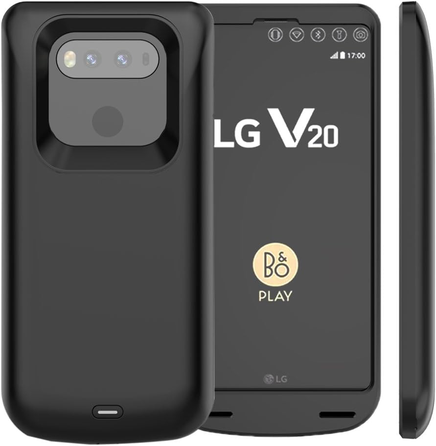 Idealforce LG V20 Battery Charger Case,5000mAh External Magnetic Power Bank Cover Portable Charger Protective Charging Case for LG V20