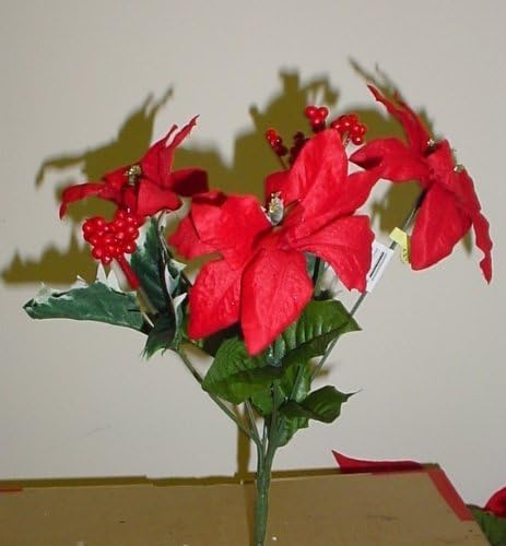 Pozy Ltd 30cm Poinsettia Flower Pine Bunch For Christmas And All Year Round (f67)