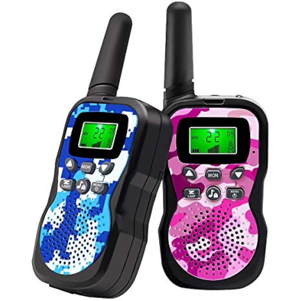 Walkie Talkies For Kids , Range Up To 3 Miles Backlit LCD Display