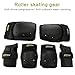 Allnice 3 in 1 Knee Elbow Pads Wrist Guards Thicken Skateboard Cycling Roller Skating Outdoor Sports Elbow Knee Wrist Protective Gear Pads Safety Gear Pad for Adult & Child Kid use (L)