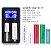 EASTSHINE Universal Battery Charger & E07 16340 Battery, S2 LCD Display Speedy Smart Charger for Rechargeable Batteries Ni-MH Ni-Cd AA AAA Li-ion LiFePO4 IMR 10440 14500 16340 18650 RCR123 26650