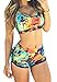 QingLemon Women Two Piece Boyleg Short Swimsuits Sporty Bathing Swimwear(FBA)
