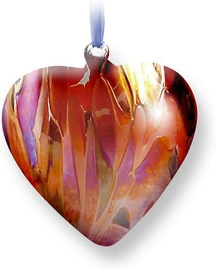 Nobile GlasswareMouth Blown July Birth Gem Heart 1696-17