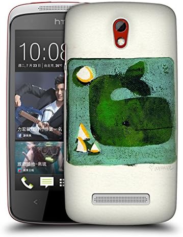 Official Wyanne Green Whale Monoprint Animals 2 Hard Back Case for HTC Desire 500