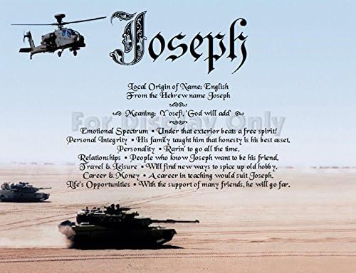 Gift Card Birthday Anniversary Keepsakes by TheNameStore | 100 unique colorful background art theme choices personalized with your name and it's meaning (Army Tank Helicopter)