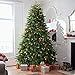 LIFEFAIR 9ft Prelit Christmas Tree Pine Tree with 850 Clear Lights and Realistic 2206 Thicken Tips, Hinged UL Certified