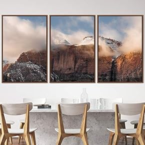signwin 3 Piece Framed Canvas Wall Art Foggy...