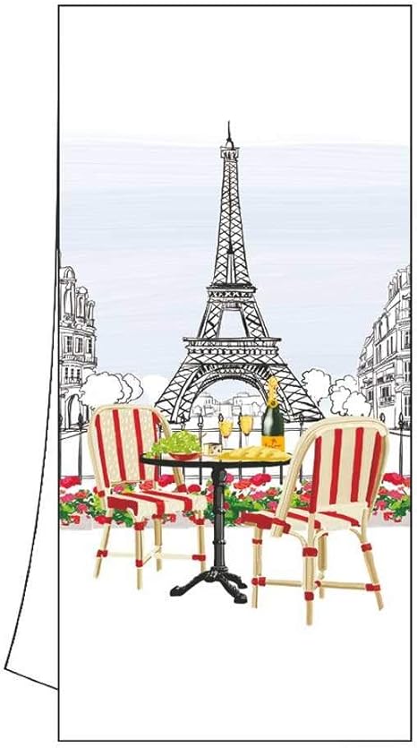 Amazon Com Toalla De Cocina Bar Bistro De Paris Torre Eiffel Mesa Bistro Diseno Home Kitchen
