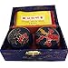 FEDOLOY Aeiniwer XGATML YIROCK Baoding Balls Chinese Health Massage Exercise Stress Balls - Blue Dragon #2