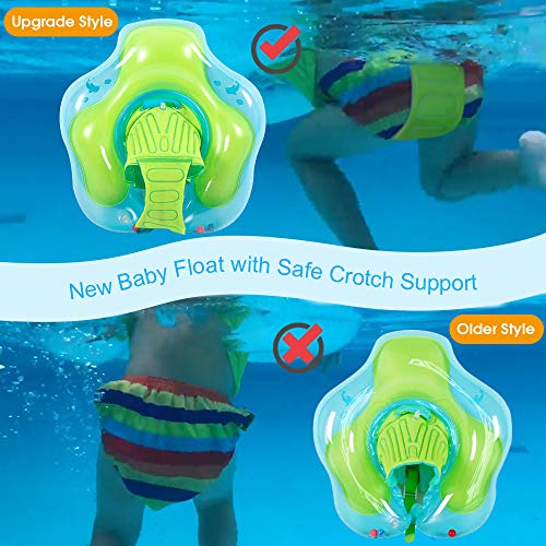image for Nicewell Baby Swimming Float Ring - Crotch Strap Safe Underarm Inflata