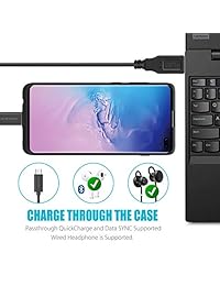 ZeroLemon   Carcasa para Samsung Galaxy S10 Plus (batería recargable ampliada, 10000 mAh, protección completa), color negro