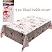 Halloween Scary Party Decoration Set, 3 Bloody Clings, 1 Bloody Weapons Garland Props Banner, 1 Bloody Tablecover for Halloween Haunted House Decor Footprints Handprint Window Stickers Decals Supplies