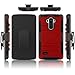 LG G Stylo Case, EC™ Hybrid Holster Case, Dual Layers Armor Case with Kickstand and Locking Belt Swivel Clip for LG G Stylo/LG G4 Stylus/LG LS770 (Red/Black)