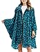 Buauty Womens Hooded Zip Up Waterproof Raincoats Lightweight Poncho with Pockets Outdoors