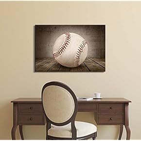 Baseball Rustic Sport Panel - Canvas Art Wall Art - 12"x18"