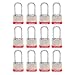 Lion Locks 5PLS Keyed-Alike Padlock, 1-9/16-inch Wide 2-inch Shackle, 12-Pack