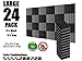 Arrowzoom New 24 Pack of 9.8 X 9.8 X 1.9 Inches Black and Gray Soundproofing Insulation Pyramid Acoustic Wall Foam Padding Studio Foam Tiles AZ1034 (BLACK & GRAY)