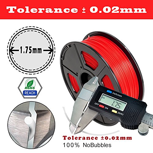 [- SUNLU 3D Printer Filament Red PETG, Red PETG Filament 1.75 mm SUNLU,Low Odor Dimensional Accurac