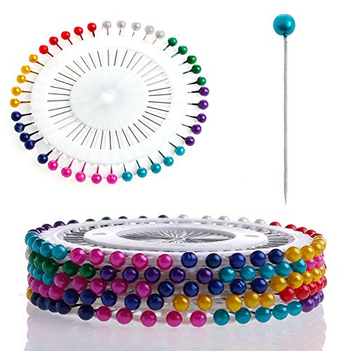 200Pcs Head DIY Dressmaking Decor Craft Pins Round Head Color Pearl Wedding Corsage Florists Sewing Patchwork Pins Straight Pins Drawing Pins Extra Long Pearl Head Quilting Sewing Tool by Sixsons - Thumbnail 2