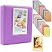 Ablus 64 Pockets Mini Photo Album for Fujifilm Instax Mini 7s 8 8+ 9 25 26 50s 70 90 Instant Camera & Name Card (Purple)