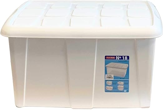 Plastic Forte - Caja de ordenación Blanca n 18 60 litros: Amazon.es: Hogar