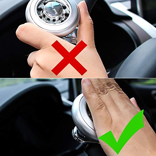 Yesbaby 1Pc Universal Car Auto Steering Wheel Spinner Knob Aid Lorry Truck Hand Control Booster Ball (Color : Silver)