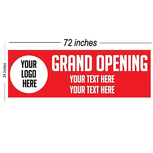 Amazon Com 2 Feet By 6 Feet Personalized Grand Opening Banner