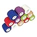 Juvale Stretch Vet Wrap & Cohesive Bandage Tape with 6 Assorted Colors - Medical Wrap for First Aid, Wrist and Ankle Swelling, Animals, Pets, Sports (2 in x 6 yd)