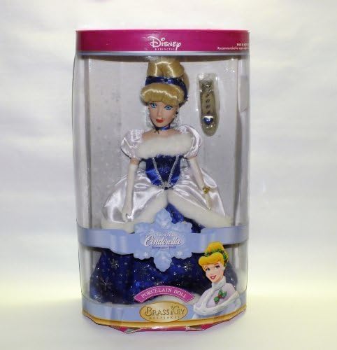 Brass Key Snowflake Cinderella Procelain Keepsake Doll 2004 by Disney by Disney