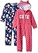 Carter's Girls' 2-Pack One Piece Romper, Pink/Navy, 3 Months