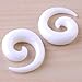 PiercingJ 2pcs 00g White Uv Acrylic Spiral Ear Plug Stretcher Taper Expander Tun...