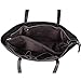 Jack&Chris Black Genuine Leather Designer Handbags Work Tote Shoulder Bags for Women,WBDZ038 Black