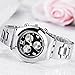 LONGBO Bestselling Waterproof Womens Analog Quartz Dress Watch Stainless Steel Band Ladies Business Watchs Luminous Hands Decorative Chrono Eyes Black Dial Rhinestone Bracelet Wristwatch