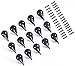 VIE VIE Jumbo Coat Hooks - 15pc Largest Bronze Hook Hangers Equipped with Long 17mm Screws to Keep Heavy Items in Place and Home Organized