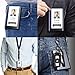 ELV Badge Holder Wallet, Aluminium ID Badge Card Holder Heavy Duty with Quick Release Button, Metal Clip for Offices ID, School ID, Driver Licence, Wallet, Holds 1-4 Cards
