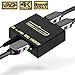 4K HDMI Splitter 1 in 2 Out, Fosmon 1x2 HDMI 1.4 Volt Powered Splitter (4k at 30 Hertz Full UHD 1080p 3D) with AC Power Adapter for Duplicated-Mirror Dual Monitor (1 Source-2 Display Simultaneously)