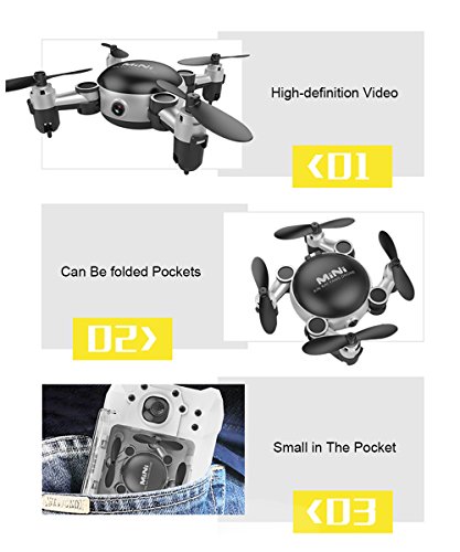 LOHOME MINI Foldable RC Drone - First-Person View (FPV) Unmanned Aerial Vehicle (UAV) 2.4GHz 6-Axis Gyro 4CH Quadcopter Wifi Remote Control Aircraft 720P HD Camera Gravity Sensor Helicopter - Thumbnail 4