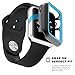 Apple Watch Premium Protective Case, Poetic [Duo Lite] Apple Watch 38mm Case Ultimate Shock Protection In A Thin Minimal DesignNEW [Duo] [Space Grey/Cyan] - [Includes 2 Screen Protectors] Ultra Stylish Protection From Drops And Impact With A Premium Design And Dual Layer Over Molded PC/TPU Shock Protection And Matching Colors For Apple Watch 38mm (2015) - Space Grey/Cyan (3-Year Manufacturer Warranty From Poetic)