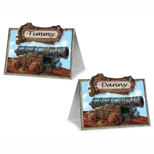 Pirate Cannon Place Cards Party Accessory (1 count) (8/Pkg)