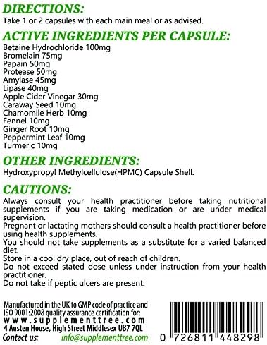 Digestive Enzymes Complex 90 Vegetarian Capsules, 90 count (Pack of 1) - Image 3